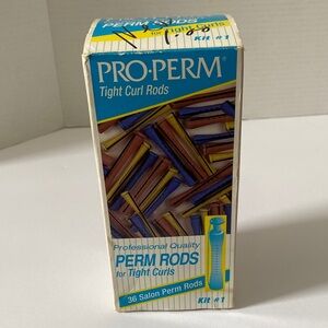 Vintage Pro Perm Salon Perm Rods in Packaging